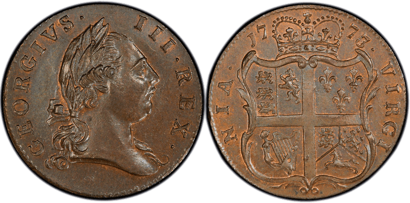 1773 Virginia Halfpenny - Period