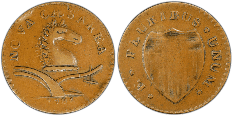 1786 NJ 1/2P No Coulter Half Penny
