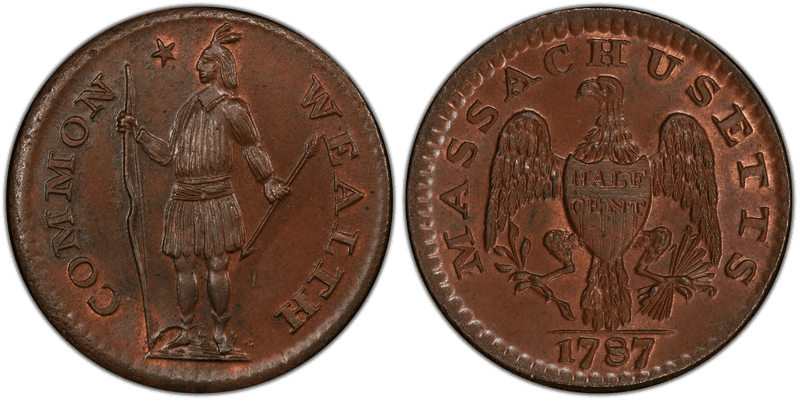 Massachusetts Copper Coins (Official) (1787-1788)