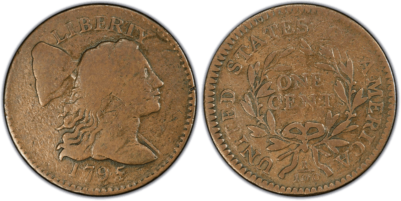 1795 Liberty Cap Cent - Reeded Edge