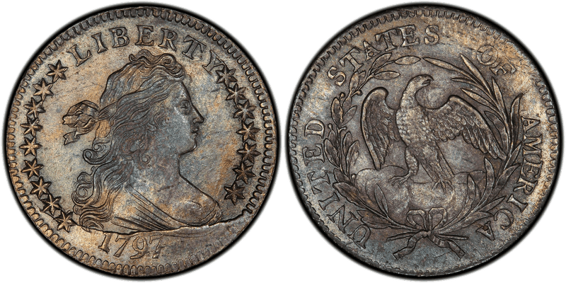 1797 Draped Bust Dime - 16 Stars
