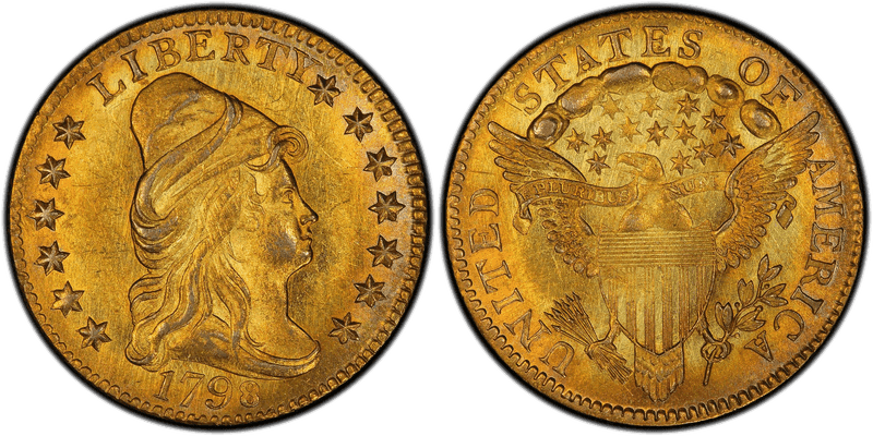 1798 Capped Bust to Right Quarter Eagle
