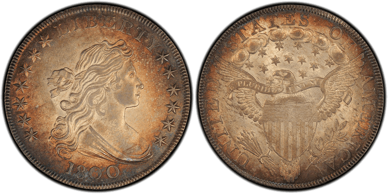 1800 Draped Bust Dollar - Wide Dt, Low 8, AMERICAI