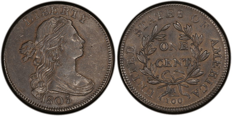 1807 Draped Bust Cent - 7/6 Small 7