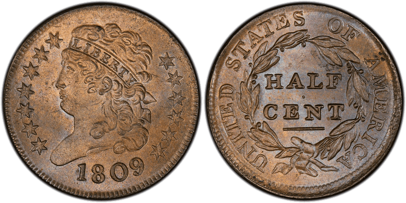 1809 Classic Head Half Cent