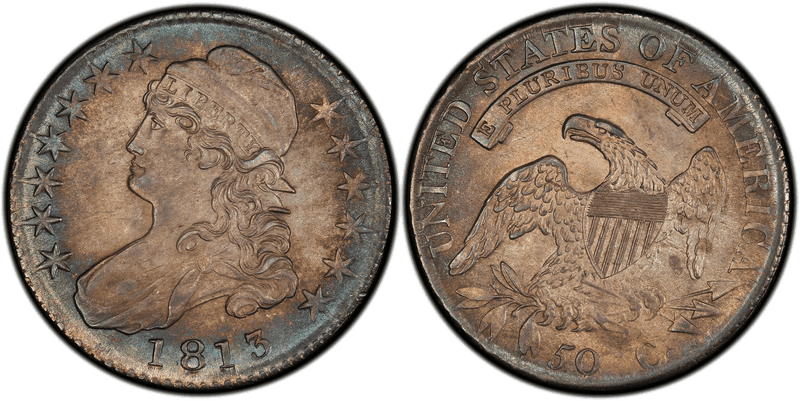 1813 Capped Bust Half Dollar - 50C/UNI