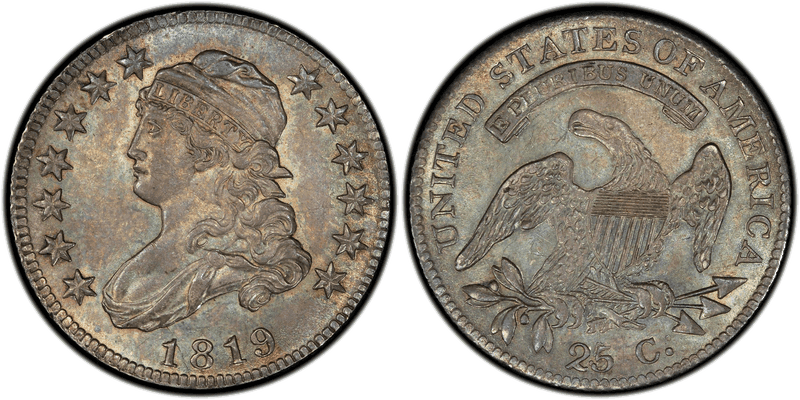 1819 Capped Bust Quarter - Small 9