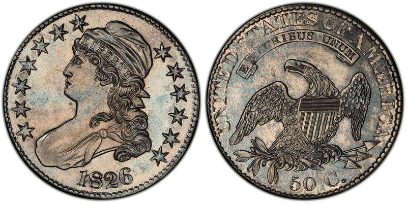 1826 Proof Capped Bust Half Dollar