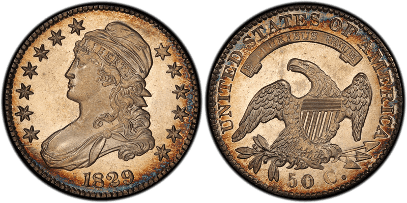 1829 Proof Capped Bust Half Dollar