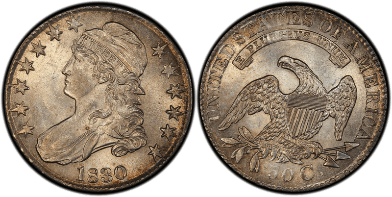 1830 Capped Bust Half Dollar - Large Letters