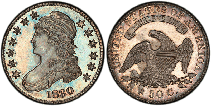 1830 Proof Capped Bust Half Dollar