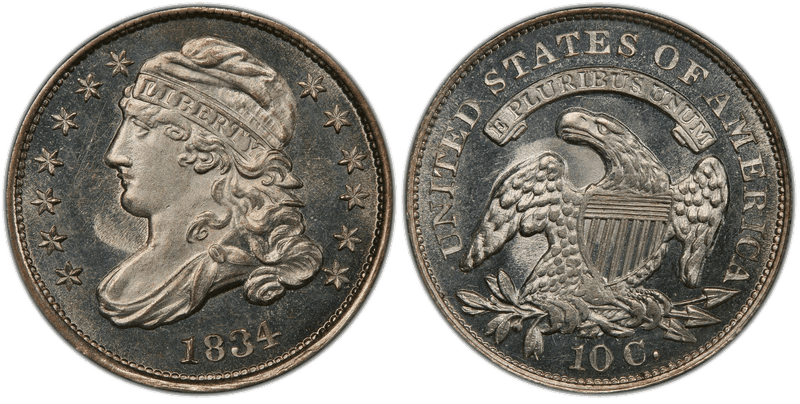 1834 Capped Bust Dime - Small 4