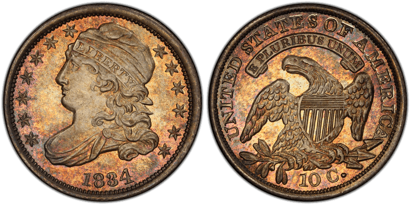 1834 Proof Capped Bust Dime