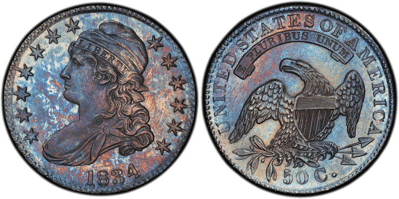 1834 Proof Capped Bust Half Dollar