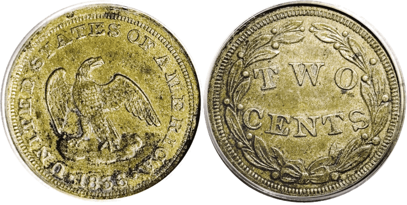 1836 Proof Two Cent Pattern - J-54a