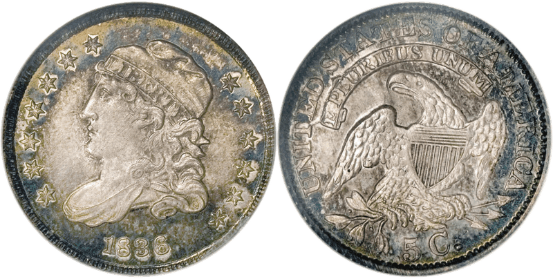 1836 Proof Capped Bust Half Dime