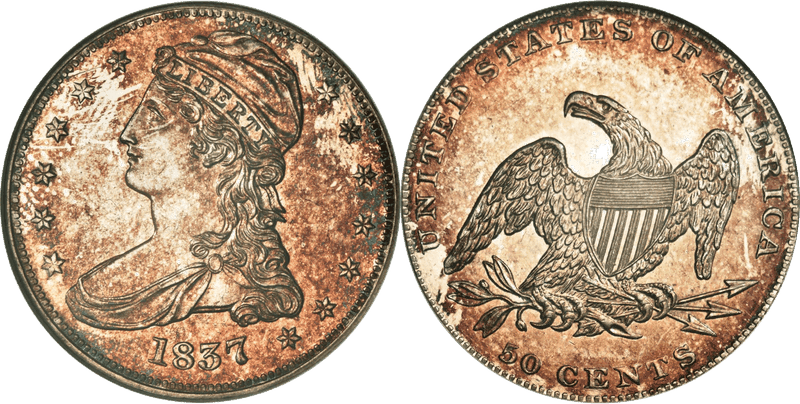 1837 Capped Bust Half Dollar