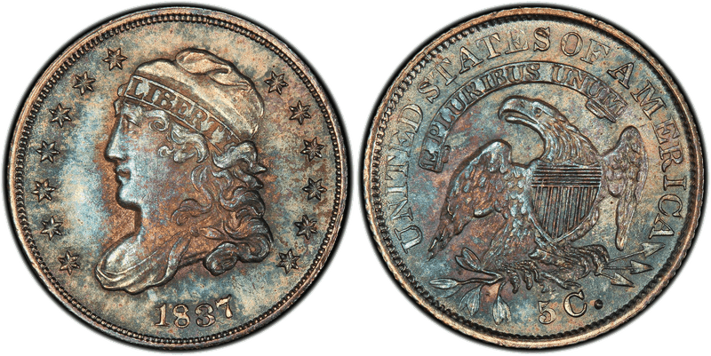 1837 Capped Bust, Small 5C Half Dime
