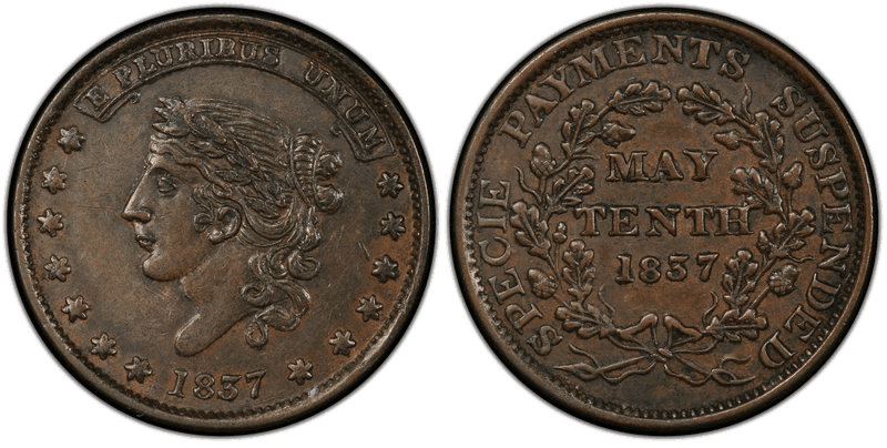 (1837) Copper Token HT-65, May 10th