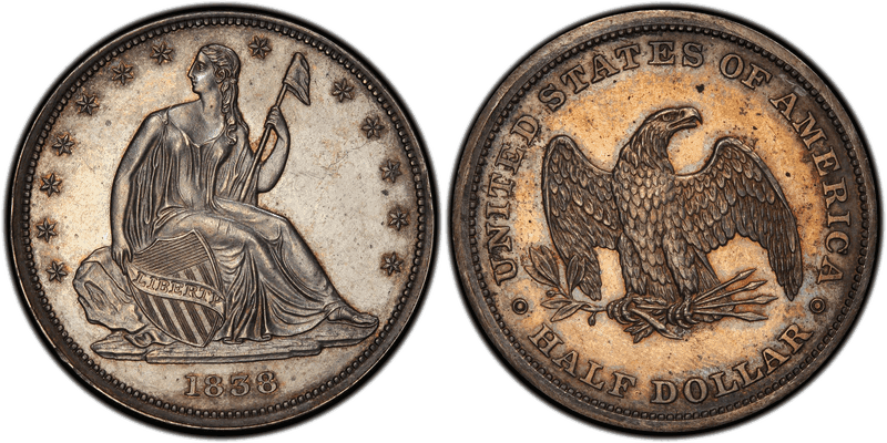 1838 Proof Half Dollar Pattern - J-76, Restrike