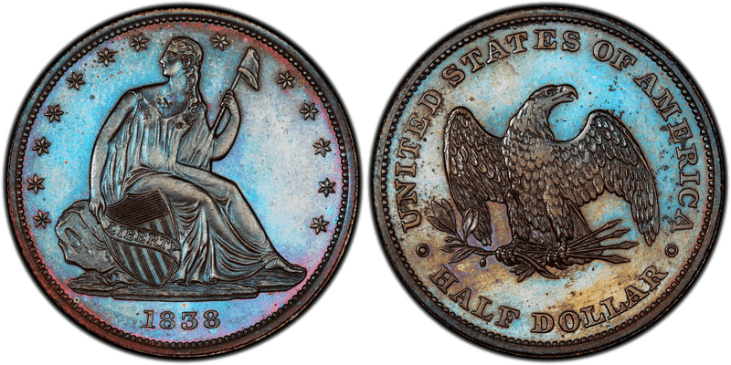 1838 Proof Half Dollar Pattern - J-78, Restrike