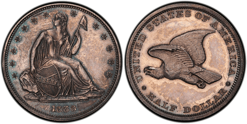1838 Proof Half Dollar Pattern - J-79, Original