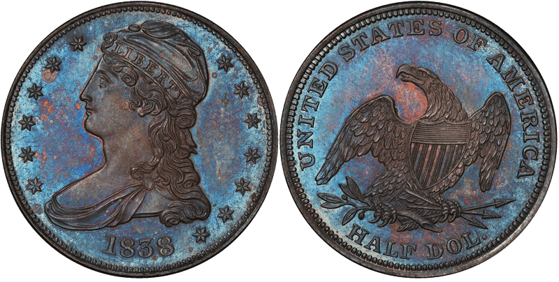 1838 Capped Bust Half Dollar