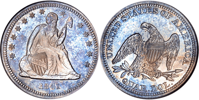 1841 Proof Seated Liberty Quarter