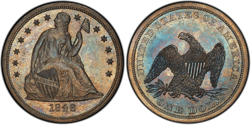 1846 Seated Liberty Dollar