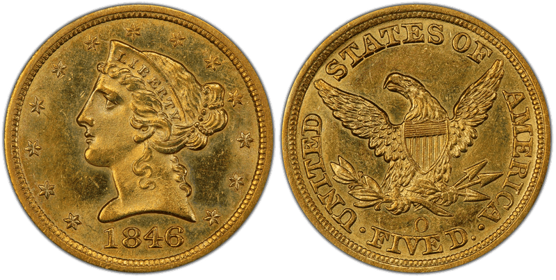 1846 (O) Liberty Head Half Eagle