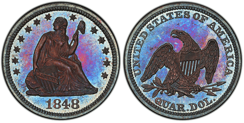 1848 Seated Liberty Quarter
