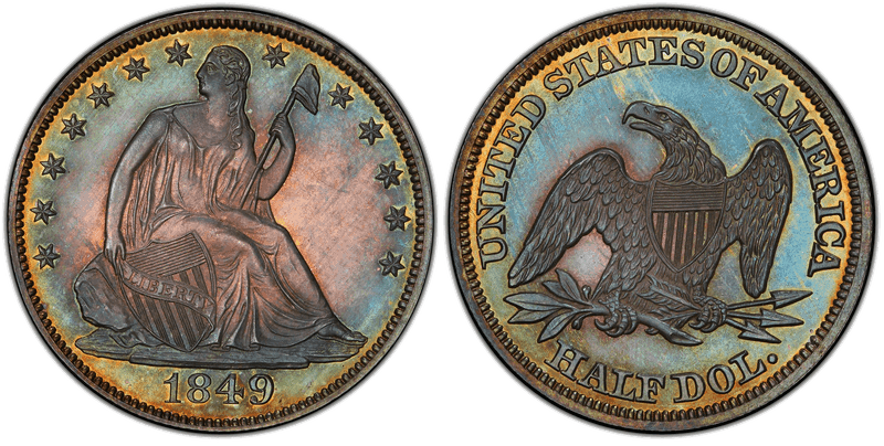 1849 Proof Seated Liberty Half Dollar