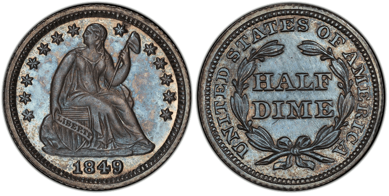 1849 Proof Seated Liberty Half Dime