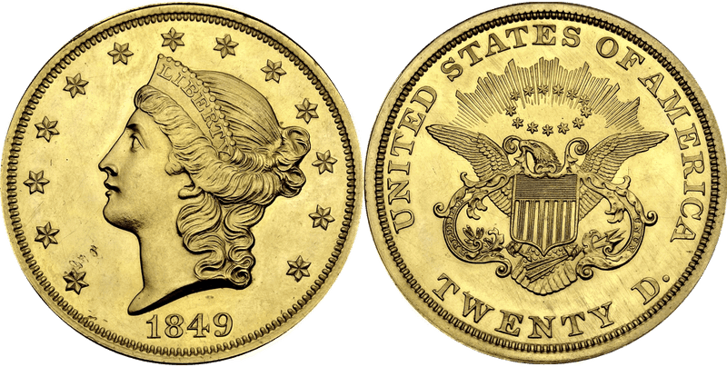 1849 Liberty Head Double Eagle