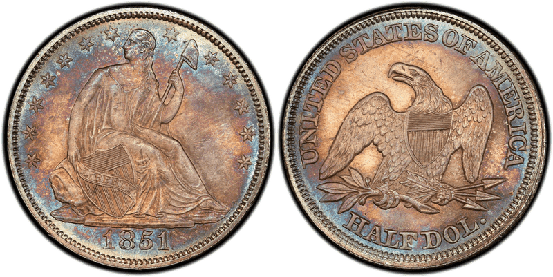 1851 Seated Liberty Half Dollar