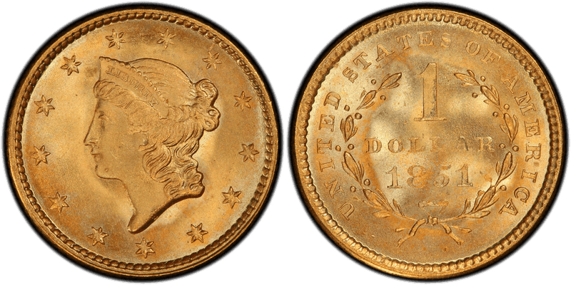 1851 Liberty Gold Dollar