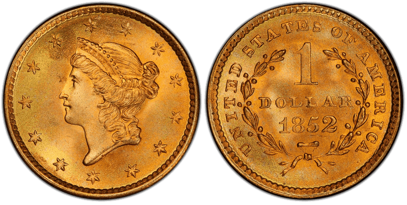 1852 Liberty Gold Dollar