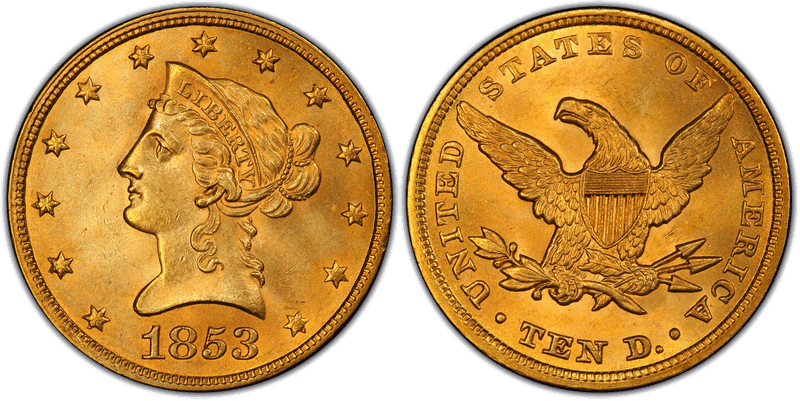 1853 Liberty Head Eagle