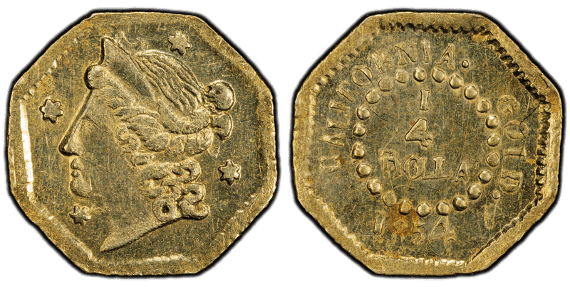 1854 Gold Quarter - BG-103