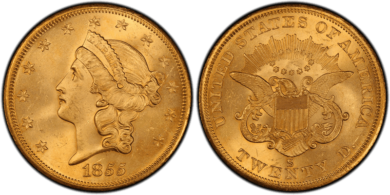 1855 (S) Liberty Head Double Eagle