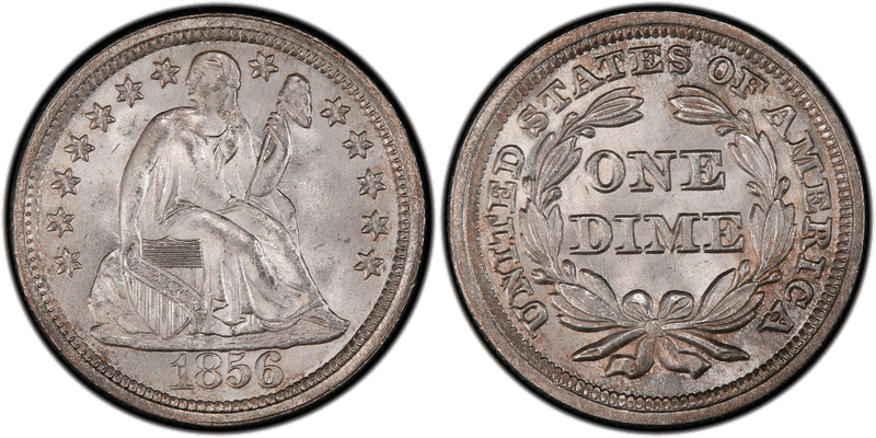 1856 Seated Liberty Dime - Large Date