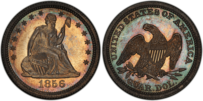 1856 Proof Seated Liberty Quarter