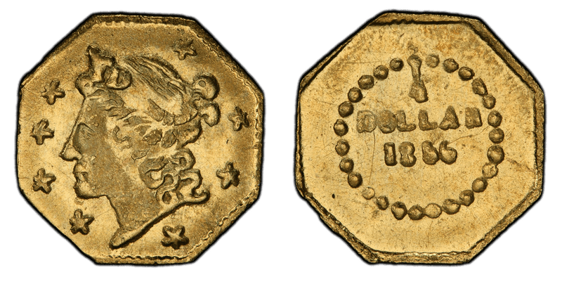 1856 Gold Quarter - BG-107