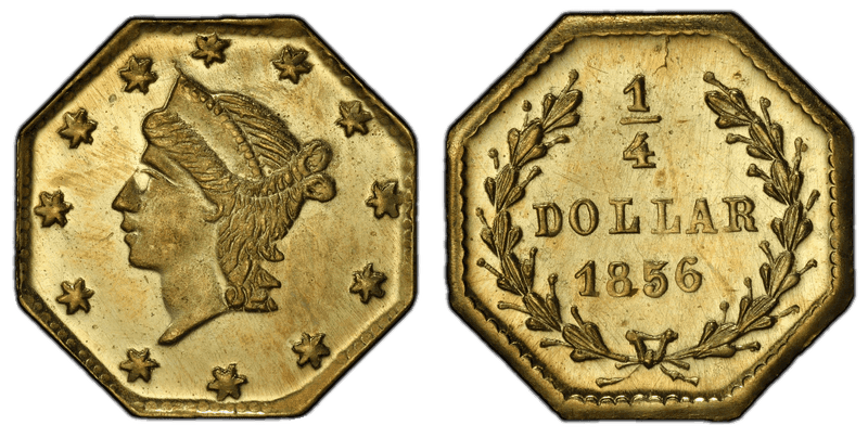 1856 Gold Quarter - BG-111
