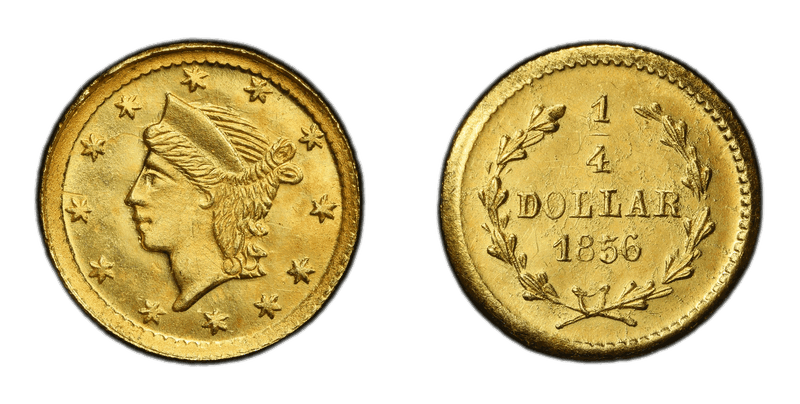 1856 Gold Quarter - BG-230