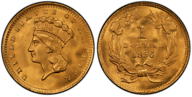 1856 Liberty Gold Dollar - Upright 5