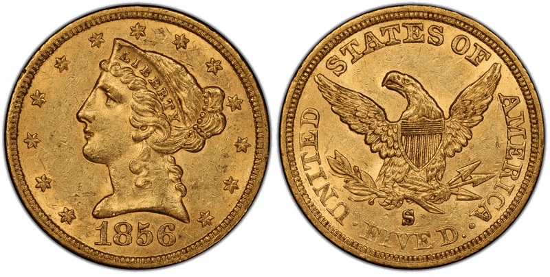 1856 (S) Liberty Head Half Eagle