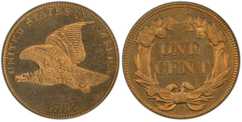 1857 Flying Eagle Cent Base