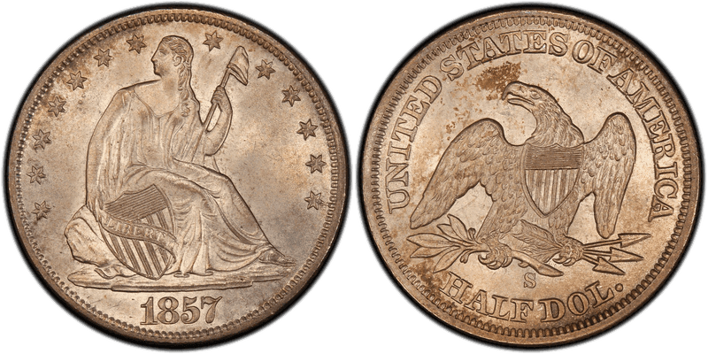 1857 (S) Seated Liberty Half Dollar