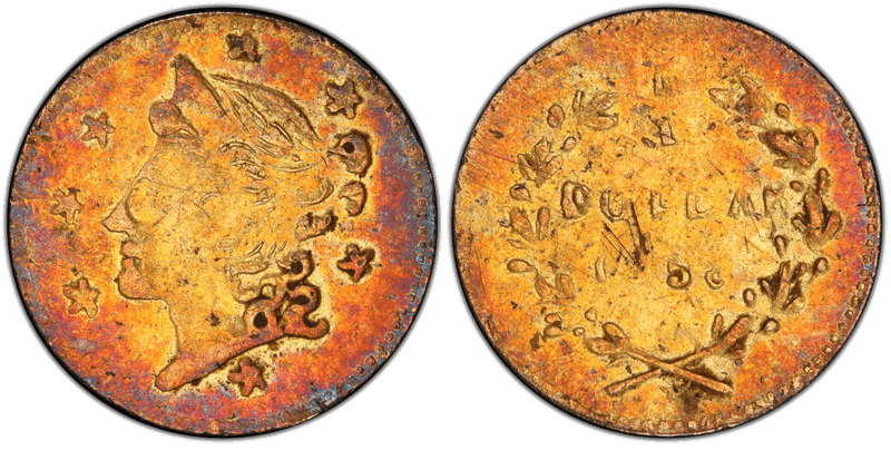 1858 Gold Quarter - BG-800